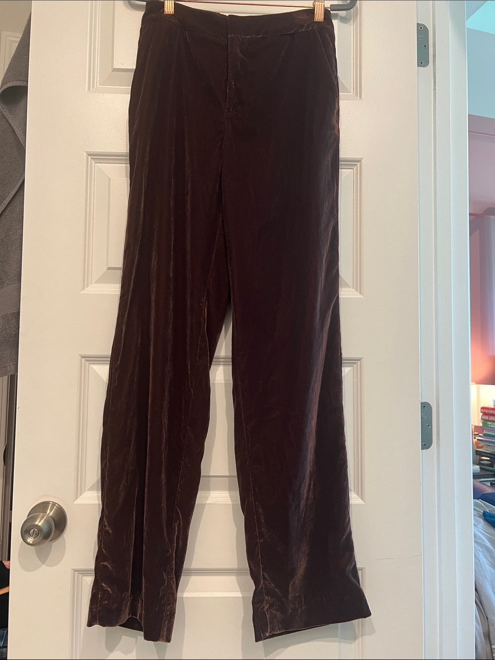 a new day Dark Brown Velvet Wide-Leg Trousers - Picture 1 of 12